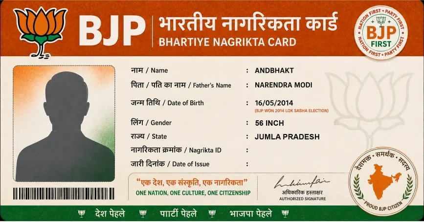 Sample BJP Card